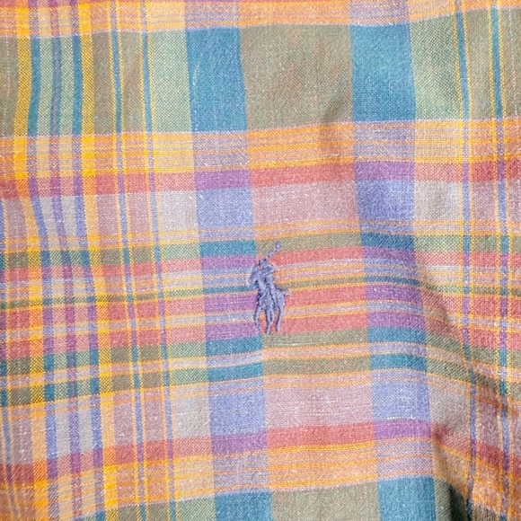 Ralph Lauren Blaire Plaid Button Down Shirt Men's XXL 100 Cotton Multi Color - Picture 5 of 5